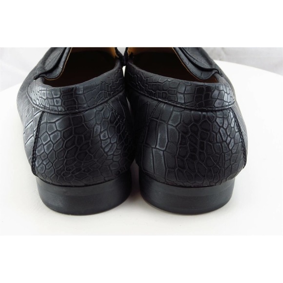 Adolfo Shoes Sz 10.5 M Black Penny Loafer‎ Leather Men 7150 main image 5